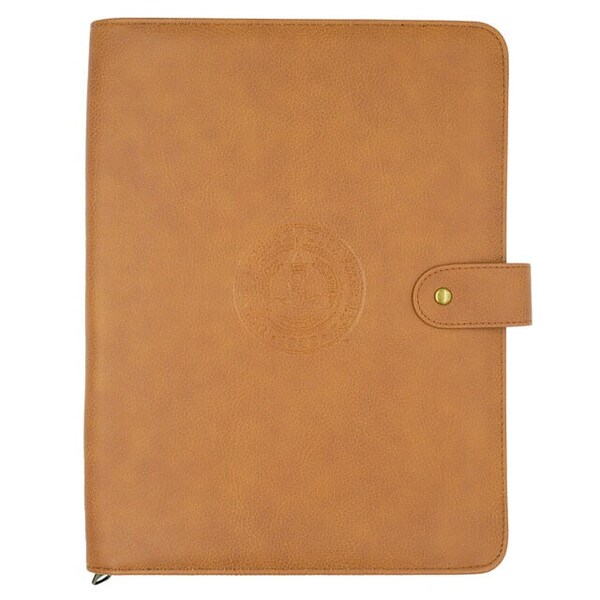 University Seal Leather Kapston Zip Padfolio